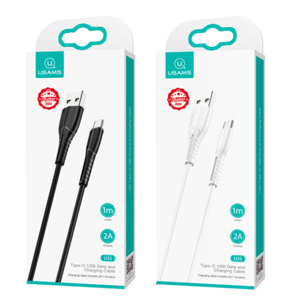 USAMS καλώδιο USB-C σε USB US-SJ366, 10W, 1m, μαύρο