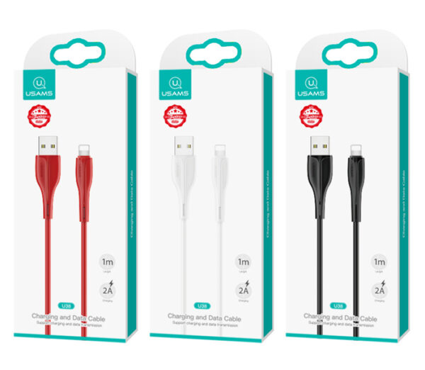 USAMS καλώδιο Lightning σε USB US-SJ371, 10W, 1m, μαύρο