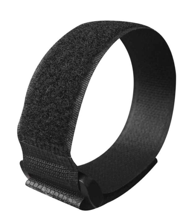 POWERTECH ιμάντας τύπου velcro TIES-024, 20x2cm, μαύρος, 10τμχ