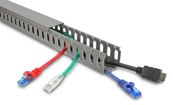 DELOCK cable management 22029, πλαστικό, 40x40mm, 1m, γκρι