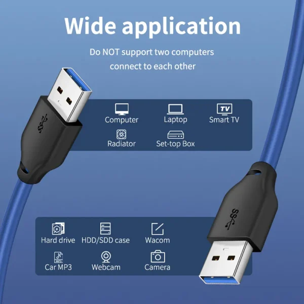 CABLETIME καλώδιο USB 3.0 CT-C160-U3-AMAM, 5Gbps, 1m, μπλε