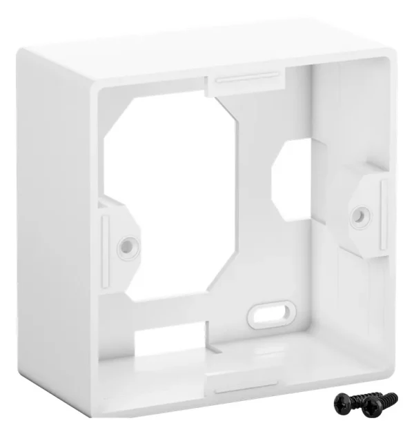 GOOBAY επιτοίχια πρίζα CAT 6a 68572, 2x RJ45, 80x80mm, λευκή