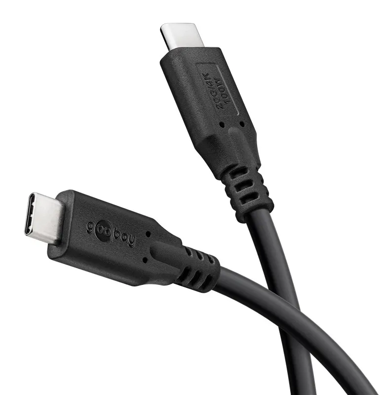 GOOBAY καλώδιο USB-C 74197, USB4, 100W, 20Gbps, 4K/60Hz, 2m, μαύρο