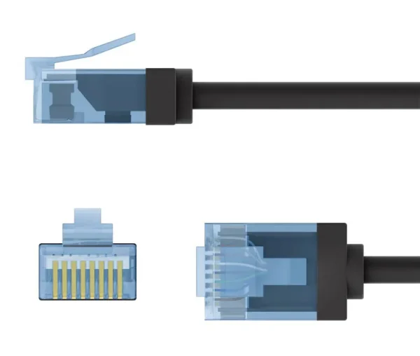 GOOBAY καλώδιο δικτύου 74238, CAT 6A U/UTP, ultra slim, copper, 500MHz, 3m, μαύρο