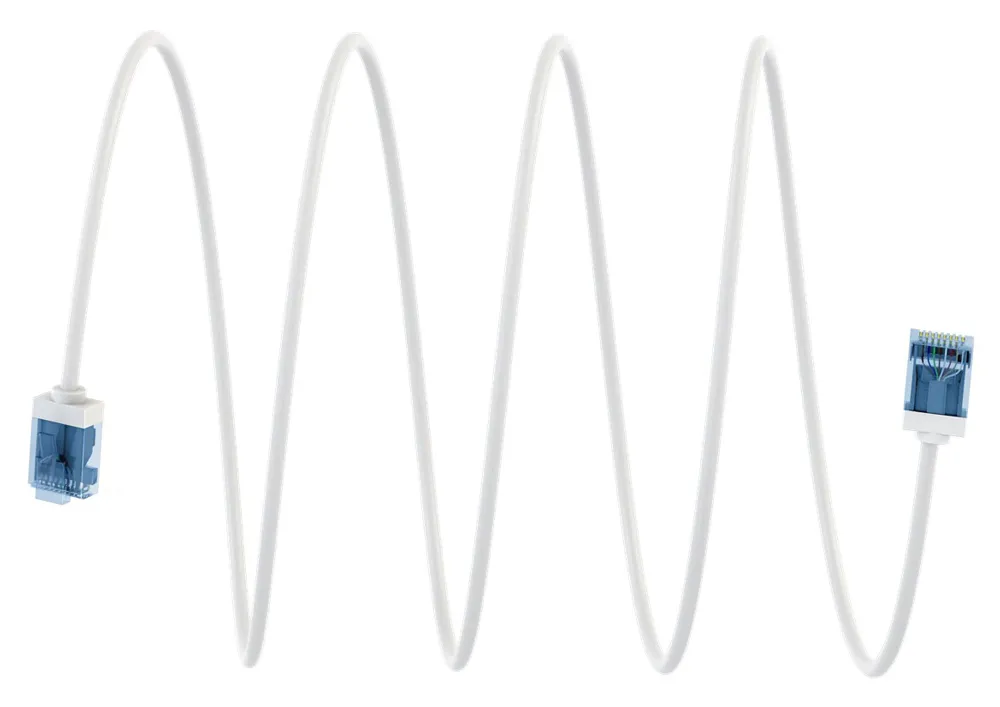 GOOBAY καλώδιο δικτύου 74287, CAT 6A U/UTP, ultra slim, copper, 500MHz, 2m, λευκό