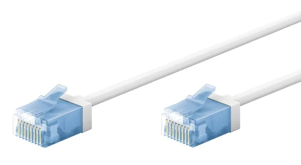 GOOBAY καλώδιο δικτύου 74299, CAT 6A U/UTP, ultra slim, copper, 500MHz, 5m, λευκό