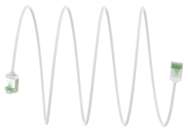 GOOBAY καλώδιο δικτύου 74357, CAT 8.1 U/FTP, ultra slim, copper, 2000MHz, 0.15m, λευκό