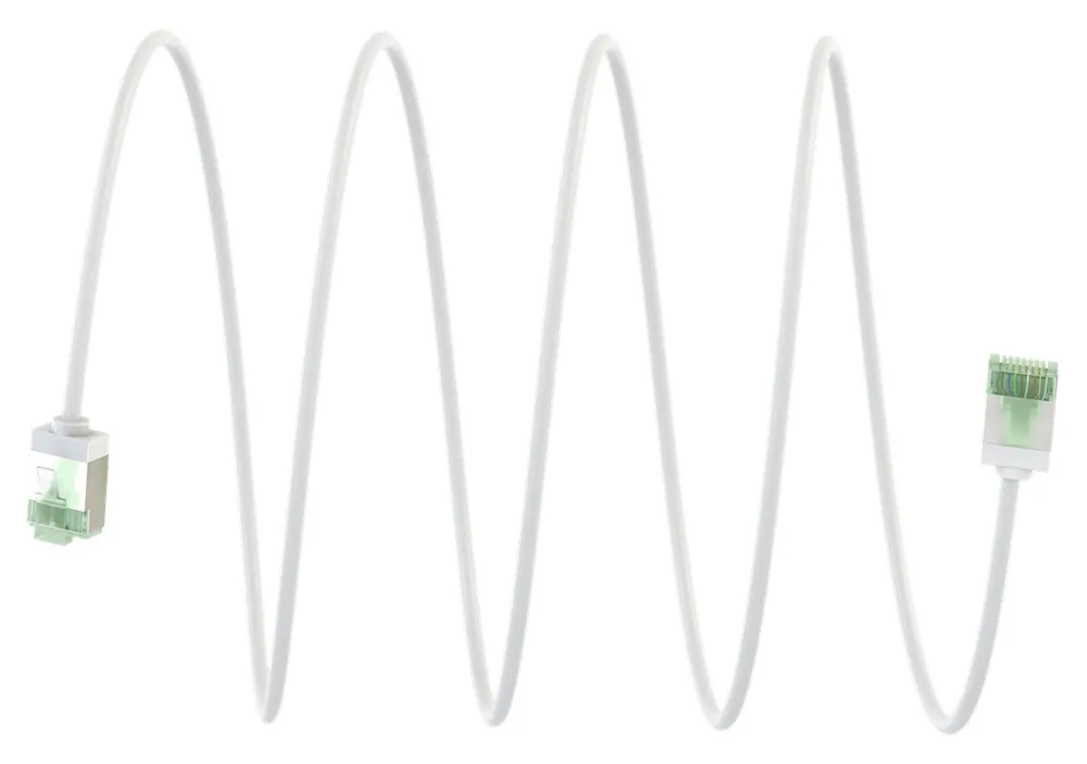 GOOBAY καλώδιο δικτύου 74357, CAT 8.1 U/FTP, ultra slim, copper, 2000MHz, 0.15m, λευκό