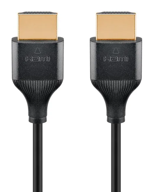 GOOBAY καλώδιο HDMI 75296 με Ethernet, slim, 4K/60Hz, 18 Gbps, 5m, μαύρο