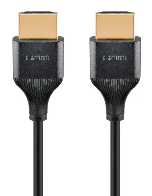 GOOBAY καλώδιο HDMI 75297 με Ethernet, slim, 8K/60Hz, 48 Gbps, 0.5m, μαύρο