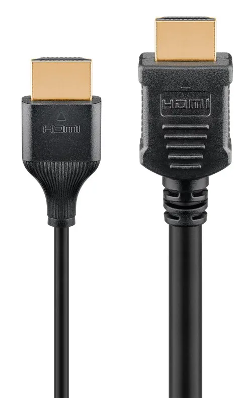 GOOBAY καλώδιο HDMI 75297 με Ethernet, slim, 8K/60Hz, 48 Gbps, 0.5m, μαύρο