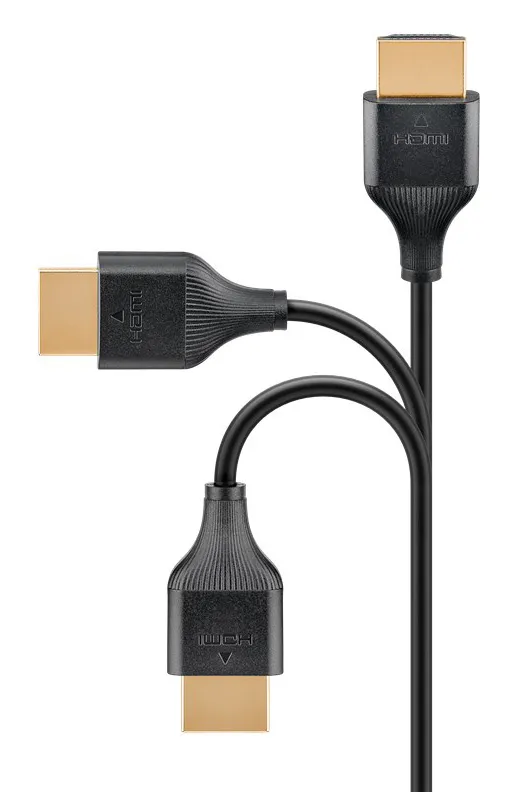GOOBAY καλώδιο HDMI 75297 με Ethernet, slim, 8K/60Hz, 48 Gbps, 0.5m, μαύρο