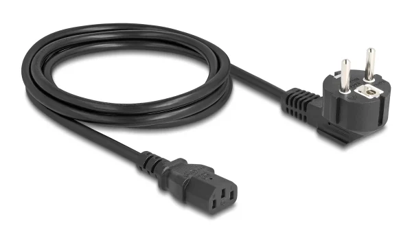 DELOCK καλώδιο τροφοδοσίας 81567, 3x 1.00mm², 2m, μαύρο
