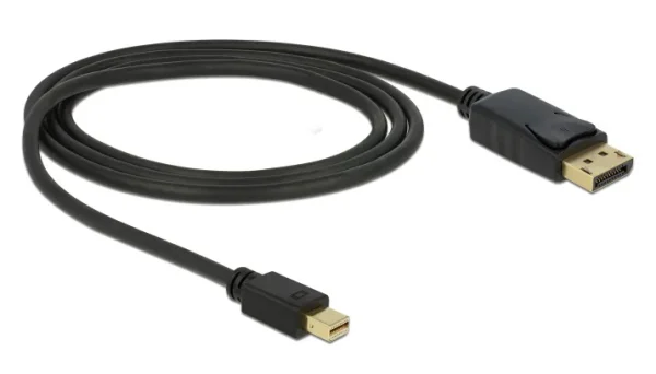 DELOCK καλώδιο mini DisplayPort σε DisplayPort 82698, 4K/60Hz, 21.6 Gbps, 1m, μαύρο