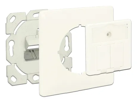 DELOCK Wall Outlet για Keystone 86219, 2 Port