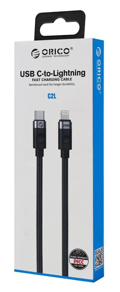 ORICO καλώδιο Lightning σε USB-C C2L, 29W, 480Mbps, 1m, μαύρο
