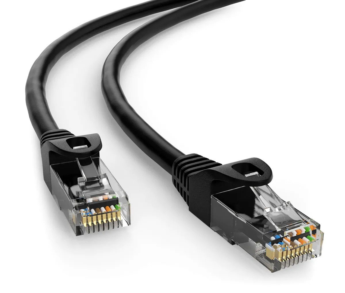 POWERTECH καλώδιο δικτύου CAB-N402-5, Cat 6 U/UTP, CCA, 250Hz, 0.5m, μαύρο, 5τμχ