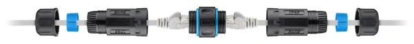 POWERTECH αδιάβροχος σύνδεσμος RJ45 CAB-N427, CAT 6, IP68, μαύρος