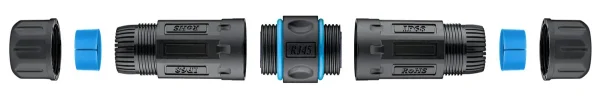 POWERTECH αδιάβροχος σύνδεσμος RJ45 CAB-N427, CAT 6, IP68, μαύρος