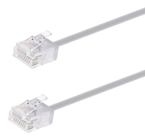POWERTECH καλώδιο δικτύου CAB-N438, Cat 6A U/UTP, ultra slim, copper, 500MHz, 0.25m, γκρι