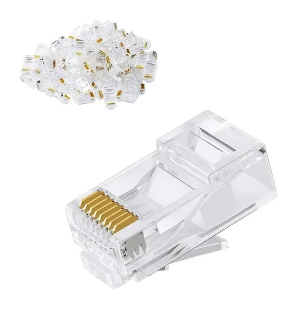 POWERTECH βύσμα RJ45 CAB-N446, Cat 6/6a UTP, διάφανο, 50τμχ