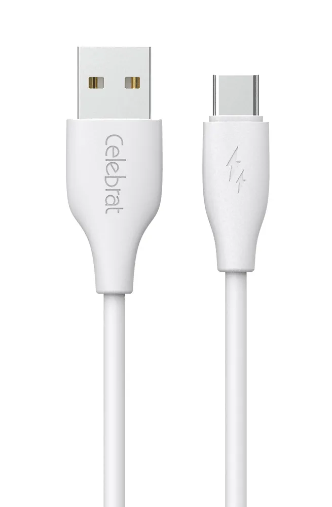 CELEBRAT καλώδιο USB-C σε USB CB-31A, 3A, 480Mbps, 1m, λευκό