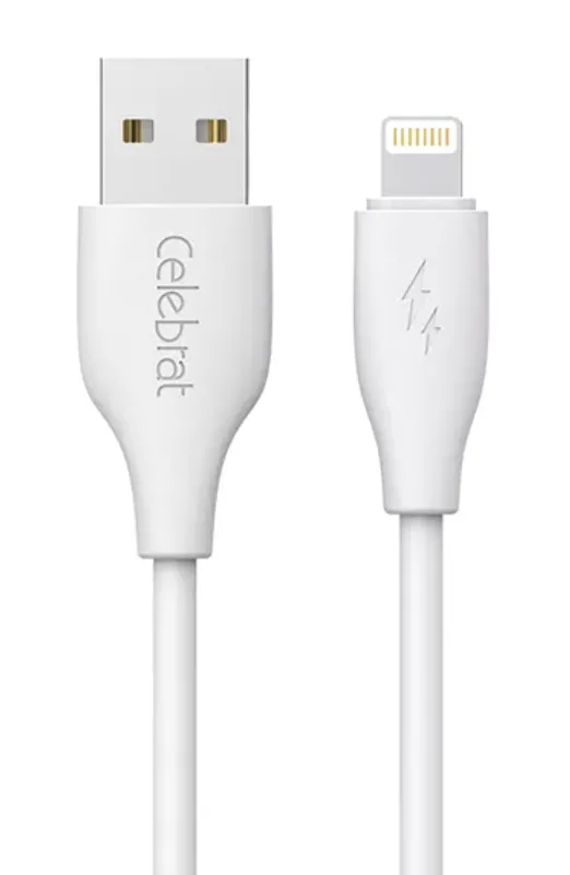CELEBRAT καλώδιο Lightning σε USB CB-31, 3A, 480Mbps, 1m, λευκό