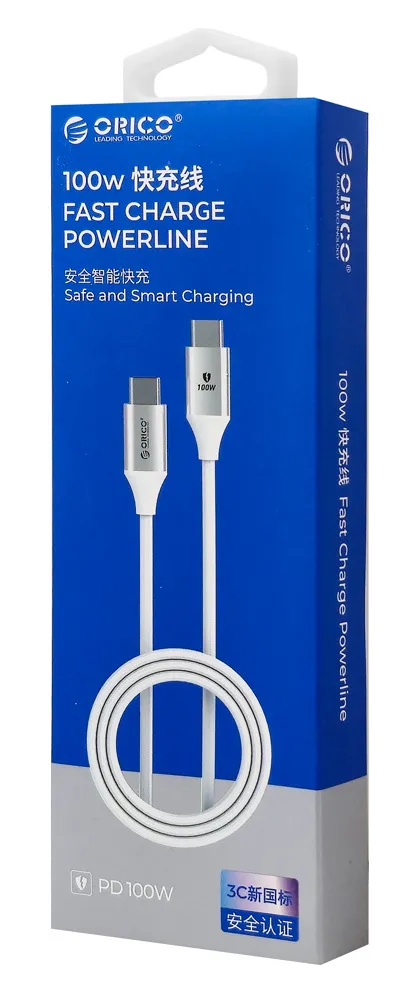ORICO καλώδιο USB-C CDX-100CC, 100W, 480Mbps, 1m, λευκό