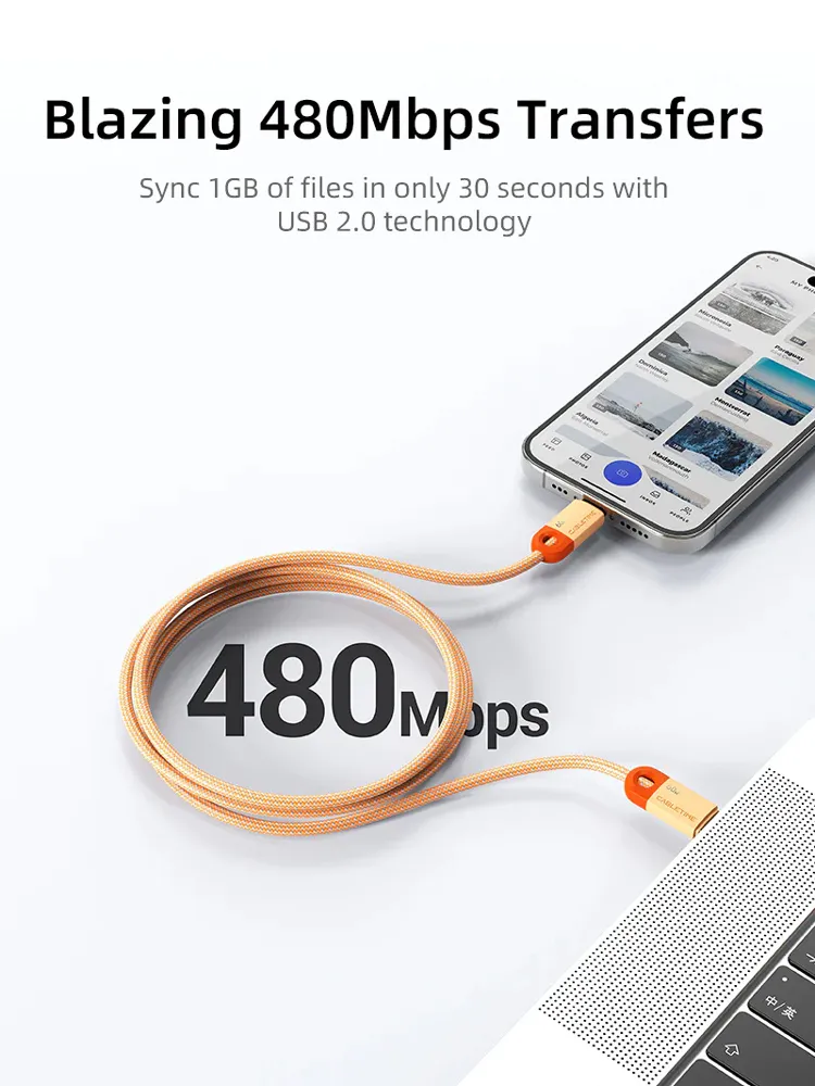 CABLETIME καλώδιο USB-C CT-CM60-PBL, 60W PD, 480Mbps, 0.25m, μπλε