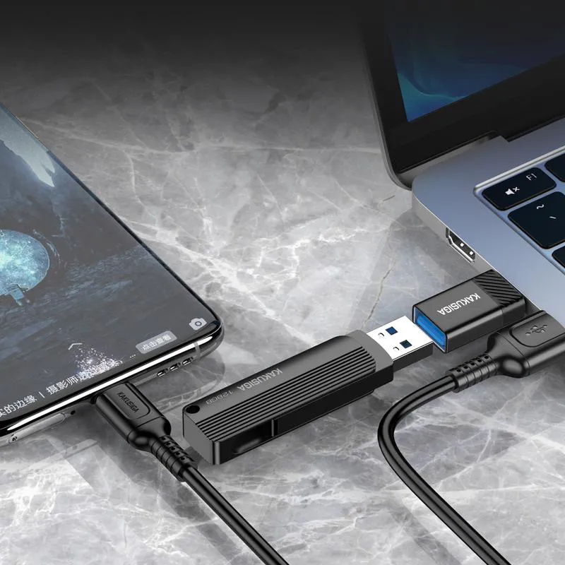 KAKUSIGA αντάπτορας USB-C σε USB KSC-1406, 5Gbps, 4A, μαύρος