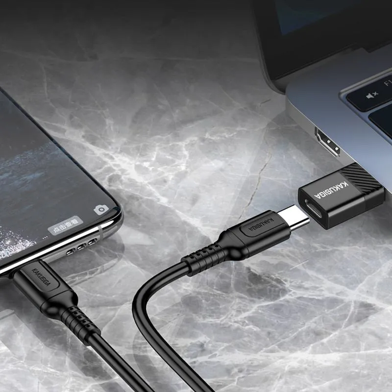 KAKUSIGA αντάπτορας USB-C σε USB KSC-1407, 480Mbps, 60W, μαύρος