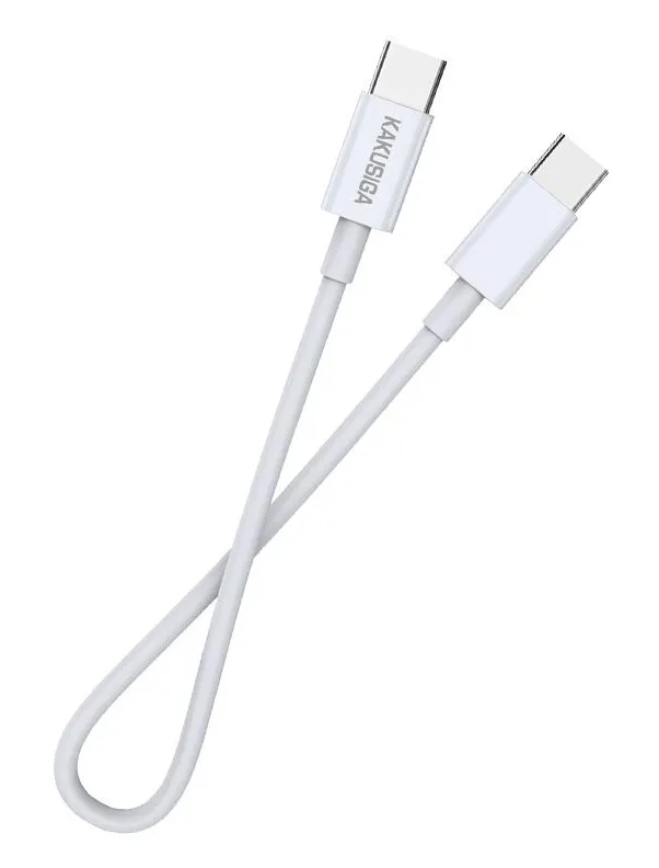 KAKUSIGA καλώδιο USB-C σε USB-C KSC-653, 100W, 480Mbps, 25cm, λευκό