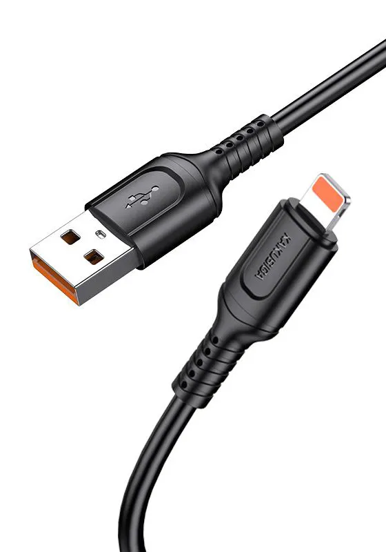 KAKUSIGA καλώδιο Lightning σε USB KSC-805, 2.4A, 480Mbps, 1m, μαύρο
