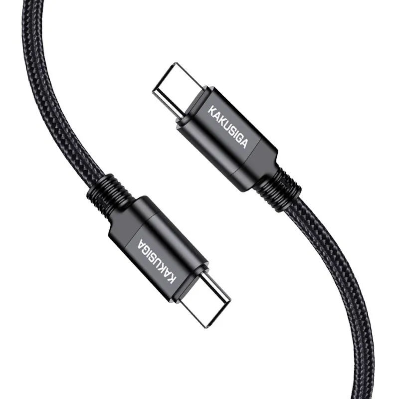 KAKUSIGA καλώδιο USB-C σε USB-C KSC-970, 60W, 480Mbps, 1m, μαύρο