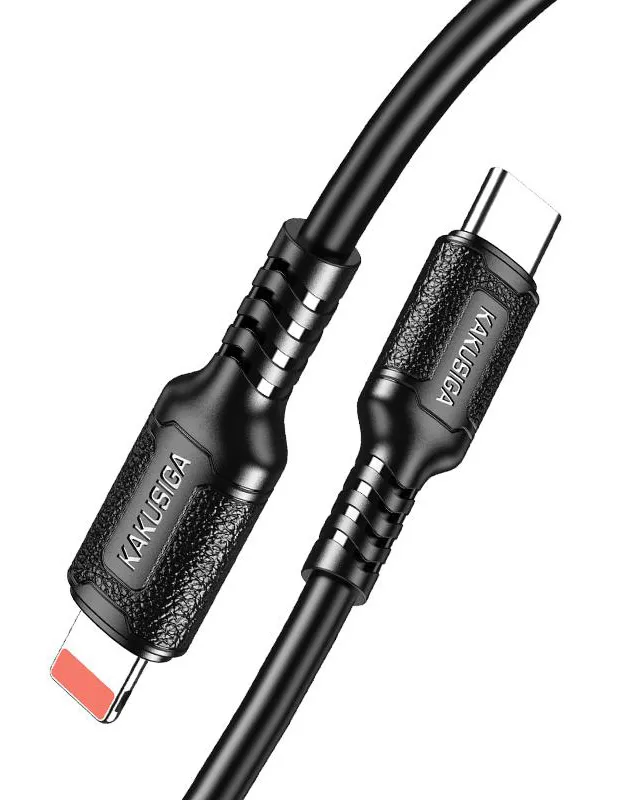 KAKUSIGA καλώδιο Lightning σε USB-C KSC-984, σιλικόνης, 27W, 480Mbps, 1m, μαύρο