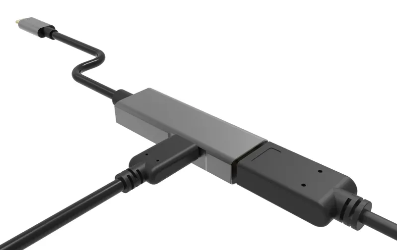 POWERTECH αντάπτορας USB-C σε HDMI PTH-055, 65W PD, 4K, γκρι