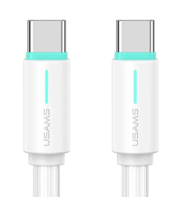 USAMS καλώδιο USB-C US-SJ734, 60W, 480Mbps, 1m, λευκό