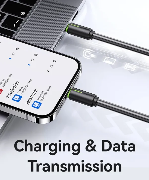 USAMS καλώδιο Lightning σε USB-C US-SJ735, 30W, 480Mbps, 1m, λευκό