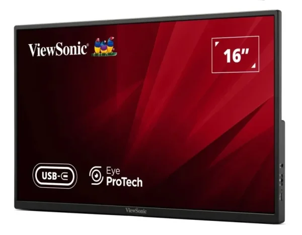 VIEWSONIC Monitor VA1650 15.6″ IPS, PORTABLE, HDMI, USB-C, Speakers