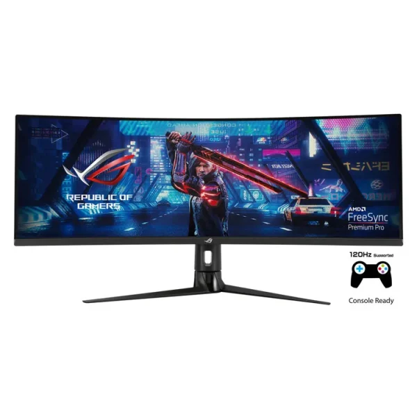 ASUS Monitor ROG STRIX XG49VQ 49″ 3840x1080 144Hz, HDMI, DisplayPort, FreeSync 2 HDR, Height Adjustable, 3YearsW