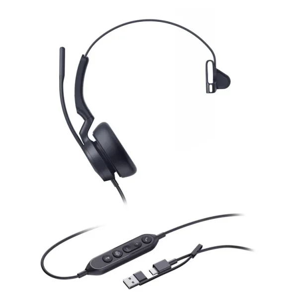 YEALINK HEADSET UH46 MONO TEAMS USB C / A