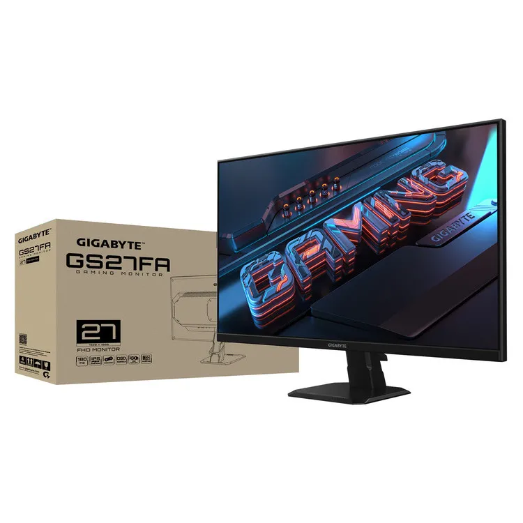 GIGABYTE Monitor GS27FA 27″ FHD 1ms 180Hz IPS, HDMI, DP, 3YearsW, AMD Radeon FreeSync, HDR Ready