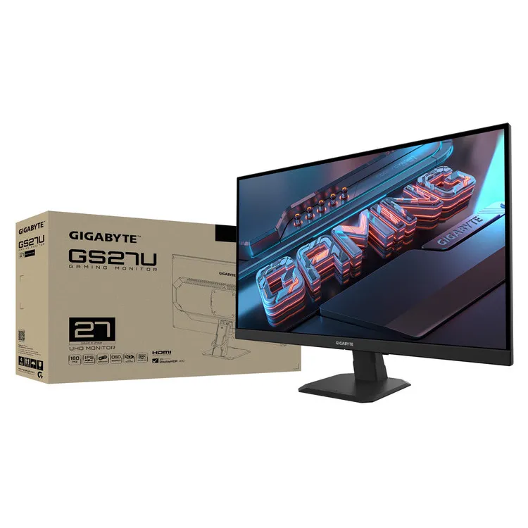 GIGABYTE Monitor GS27U 27″ UHD 1ms 160Hz IPS, HDMI, DP, 3YearsW