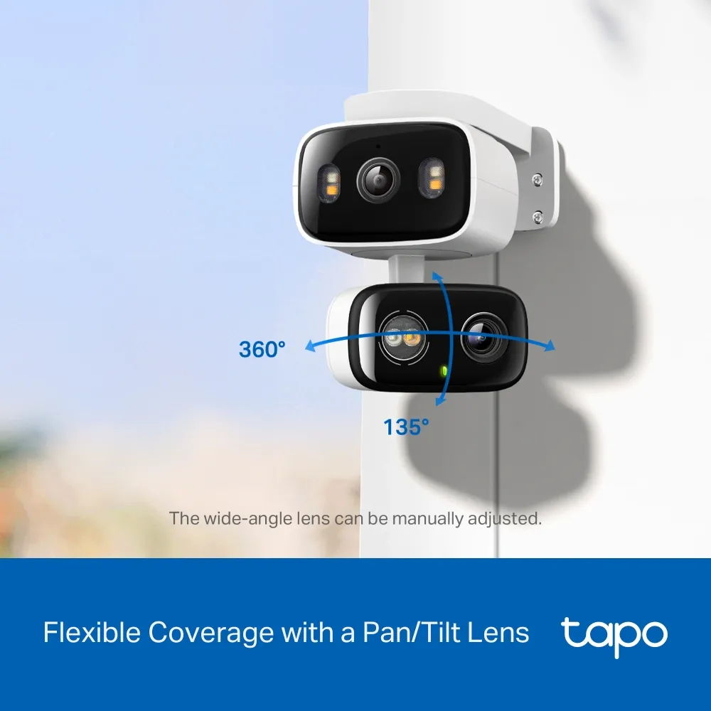 TP-LINK Wi-Fi Camera Tapo C246D 2k Indoor / Outdoor Dual Lens Pan / Tilt