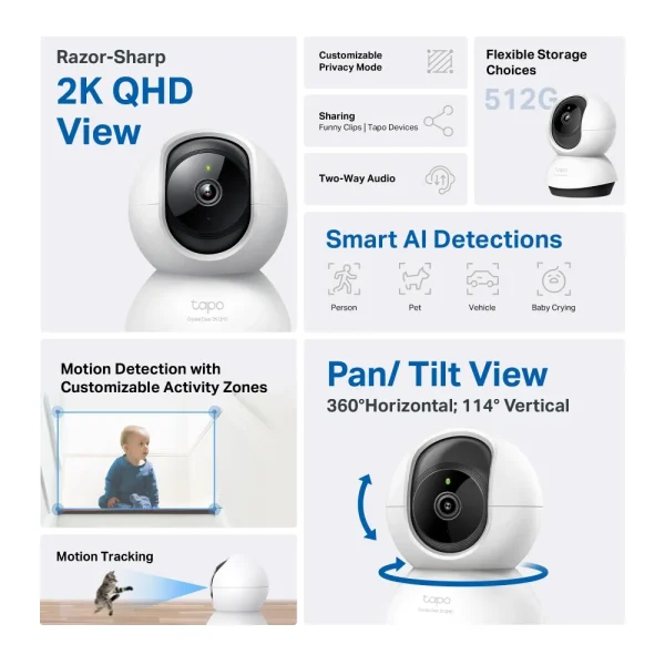 TP-LINK Wi-Fi Camera Tapo C220 Pan Tilt Wi-Fi Camera