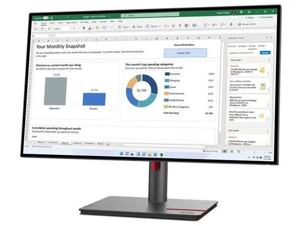 LENOVO Monitor ThinkVision P27q-30 27″ QHD IPS, HDMi,Display Port, USB, Height adjustable,3YearsW