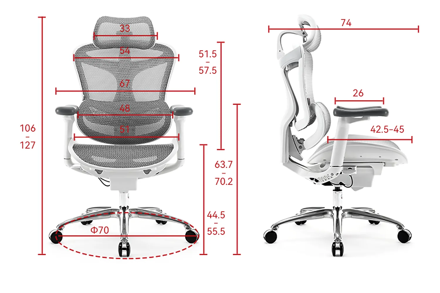 SIHOO ERGONOMIC CHAIR DORO C300 OFF WHITE