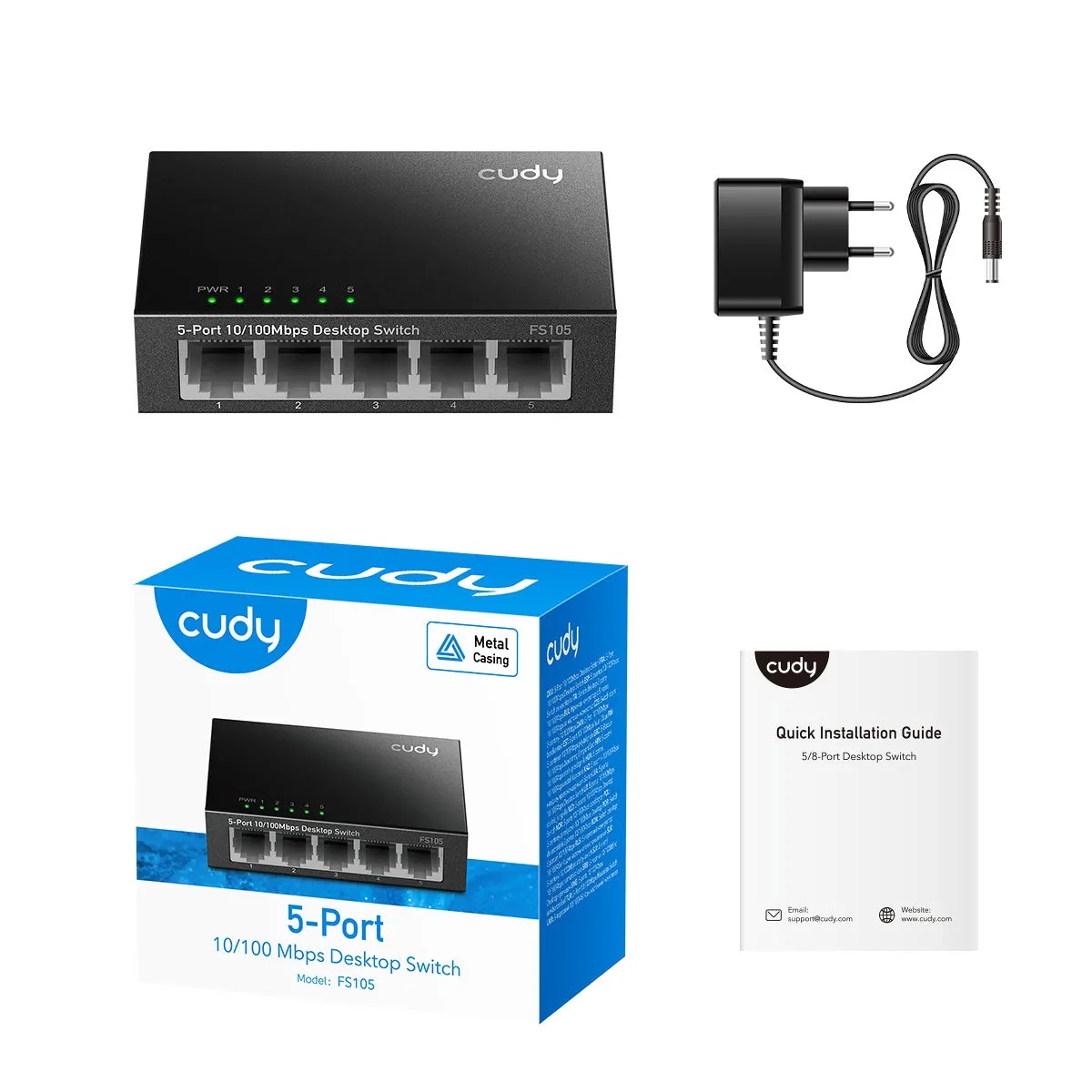 CUDY Switch FS105 5-Port 10 / 100 Mbps Unmanaged