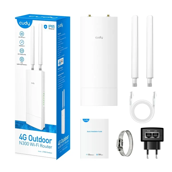 CUDY 4G Router LT400 Indoor / Outdoor 4G N300 Wi-Fi