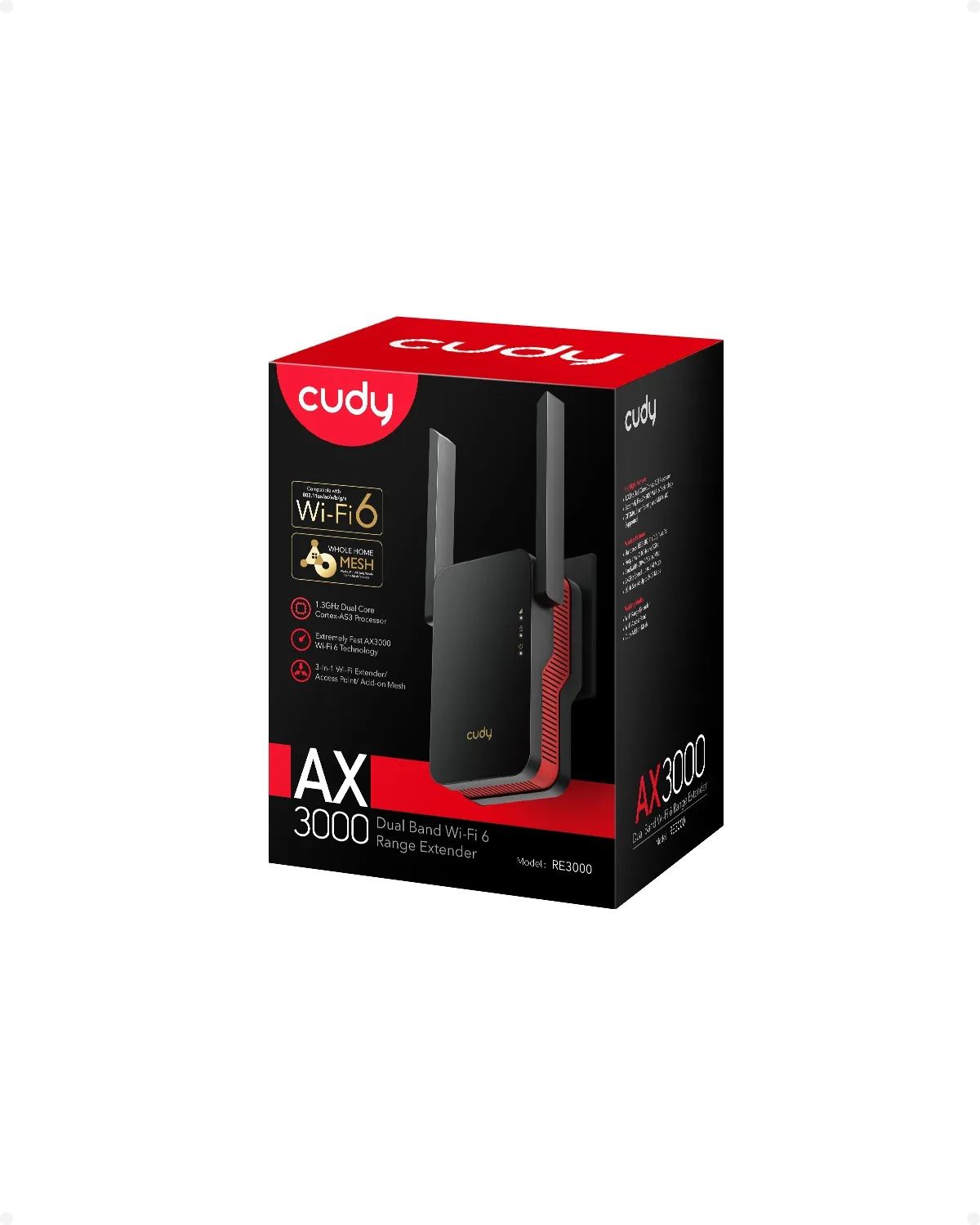 CUDY Range Extender RE3000 Wi-Fi 6 AX3000 Mesh